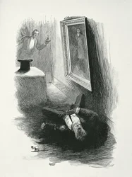 Illusztráció Oscar Wilde (1854-1900) „Dorian Gray képe” című művéből, E. d